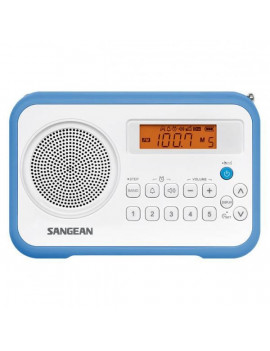 Sangean PR-D18W/B AM/FM-sztereó szintézeres kék hordozható rádió