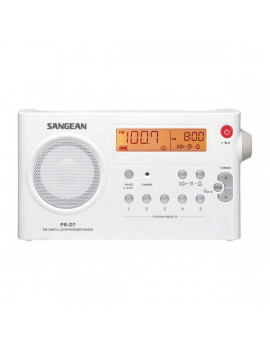 Sangean PR-D7PACKAGE W hordozható szintézeres AM/FM fehér táskarádió
