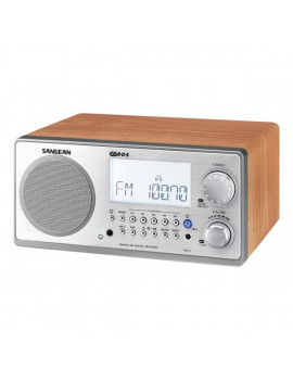 Sangean WR-2 S FM/AM digitális szintéreres fa dobozos ezüst asztali rádió