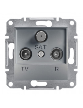Schneider EPH3500162 ASFORA végzáró/1 dB/acél TV/R/SAT aljzat