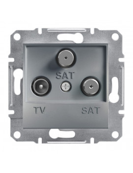 Schneider EPH3600162 ASFORA végzáró/1 dB/acél TV/SAT/SAT aljzat