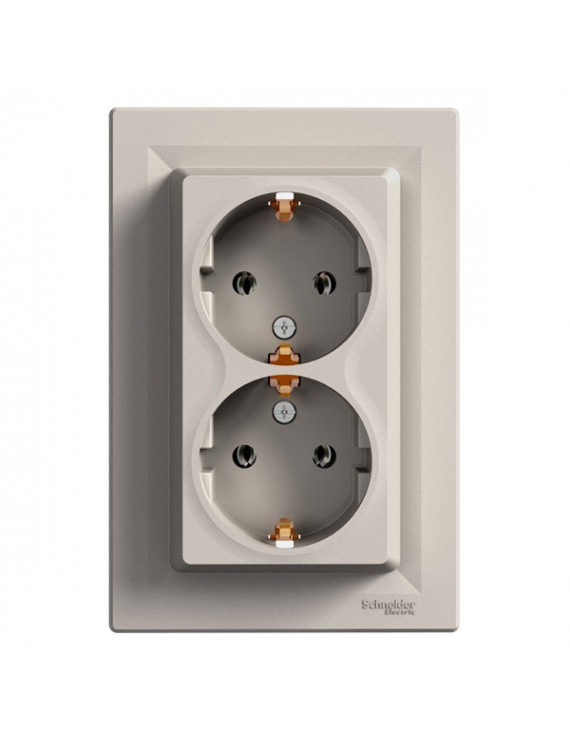 Schneider EPH9900169 ASFORA csavaros bronz 2x2P+F csatlakozóaljzat