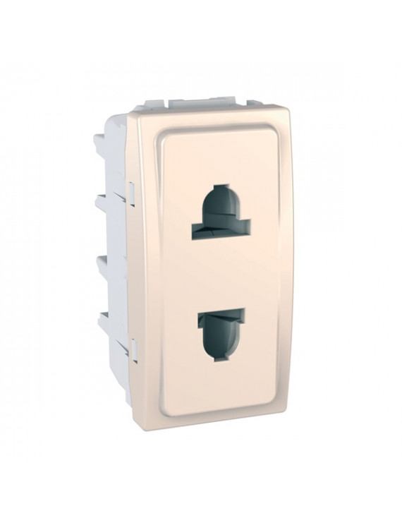 Schneider MGU3.021.25 Unica GYV/rög.keret nélkül/1 modulos/krém 2P euro-amerikai aljzat