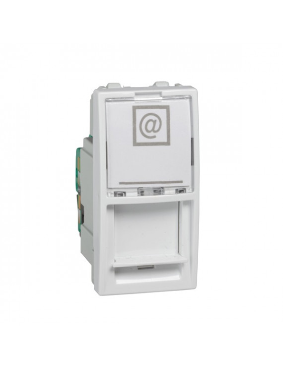 Schneider MGU3.410.18 Unica 1xRJ45/Cat5e/rög.keret nélkül/1 modulos/fehér UTP aljzat