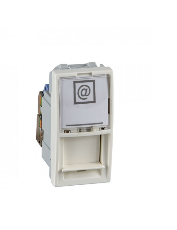 Schneider MGU3.410.25 Unica 1xRJ45/Cat5e/rög.keret nélkül/1 modulos/krém UTP aljzat