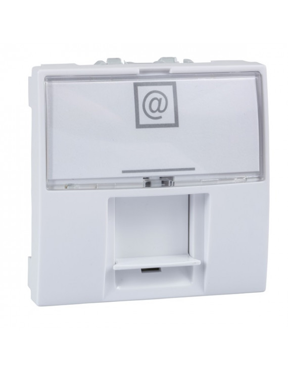 Schneider MGU3.411.18 Unica 1xRJ45/Cat5e/rög.keret nélkül/2 modulos/fehér UTP aljzat