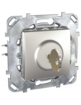 Schneider MGU50.701.30Z Unica 2 állású alumínium kulcsos kapcsoló
