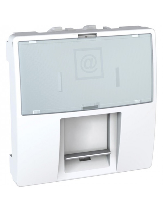 Schneider MGU9.411.18 Unica Infraplus betétekhez/rög.keret nélkül/2 modulos/fehér RJ45 adapter