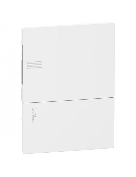 Schneider MIP22106 MINI PRAGMA1x8 modul/PEN sín/teli ajtó/fehér komplett süllyesztett kiselosztó