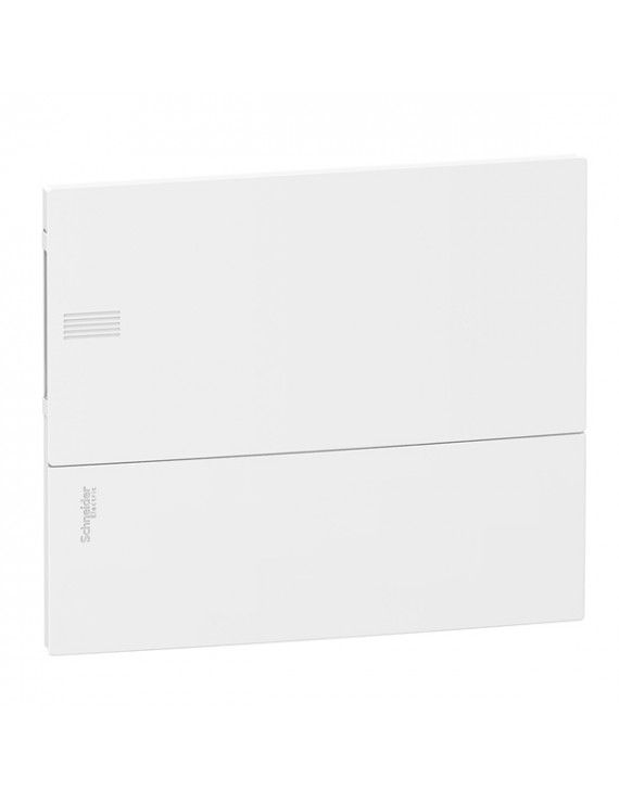 Schneider MIP22112 MINI PRAGMA 1x12 modul/PEN sín/teli ajtó/fehér komplett süllyesztett kiselosztó