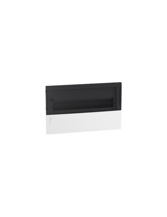Schneider MIP22118S MINI PRAGMA 1x18 modul/PEN sín/füstös hatású átlátszó ajtó/fehér komplett süllyesztett kiselosztó