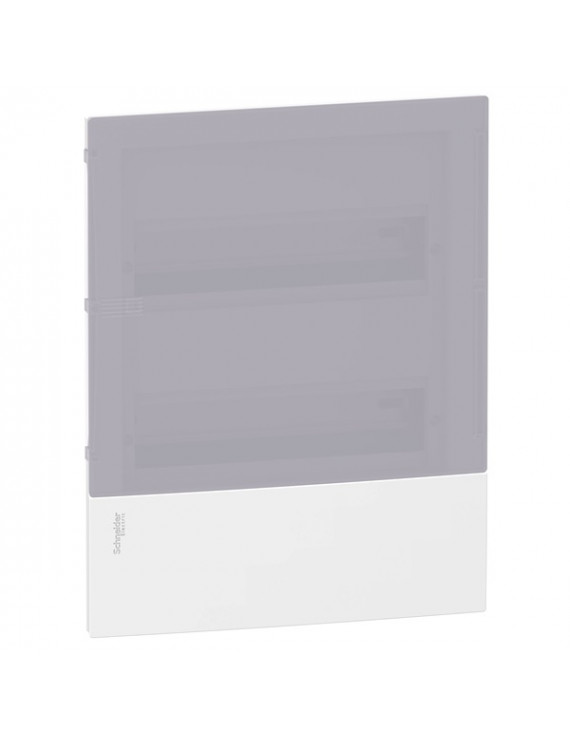 Schneider MIP22212T MINI PRAGMA 2x12 modul/PEN sín/tejüveg/átlátszó ajtó/fehér komplett süllyesztett kiselosztó