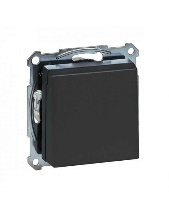 Schneider MTN2311-0414 MERTEN System-M csapófedéllel/rugós bekötés/16A/antracit 2P+F csatlakozóaljzat
