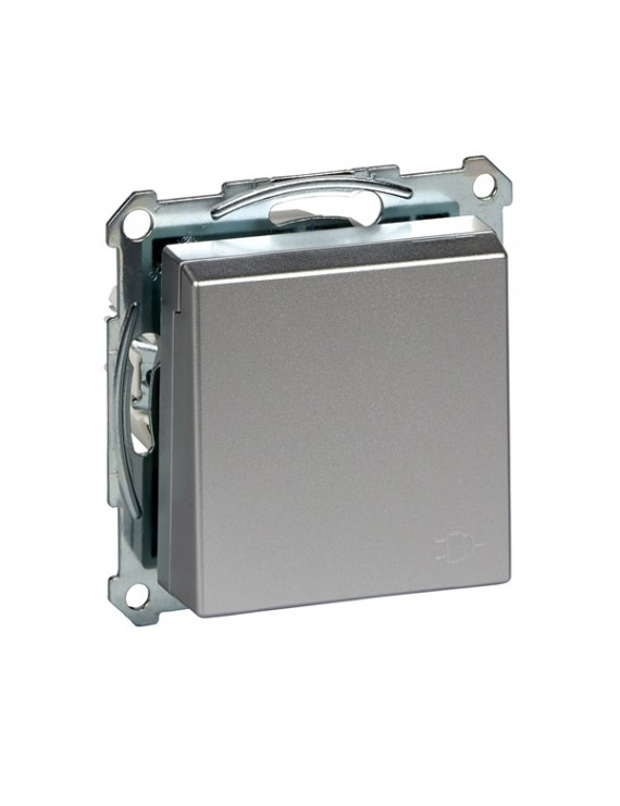Schneider MTN2311-0460 MERTEN System-M csapófedéllel/rugós bekötés/16A/alumínium 2P+F csatlakozóaljzat