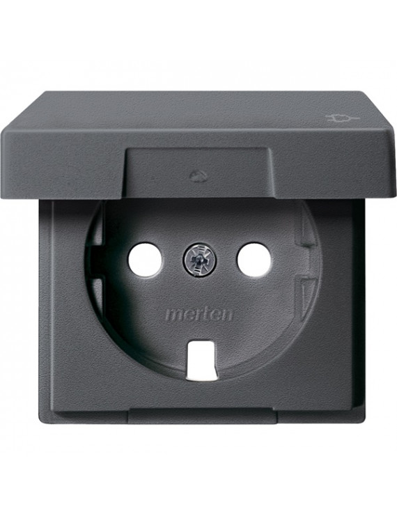 Schneider MTN2341-0414 MERTEN 2P+F aljzatokhoz/csapfedéllel/antracit SM burkolat