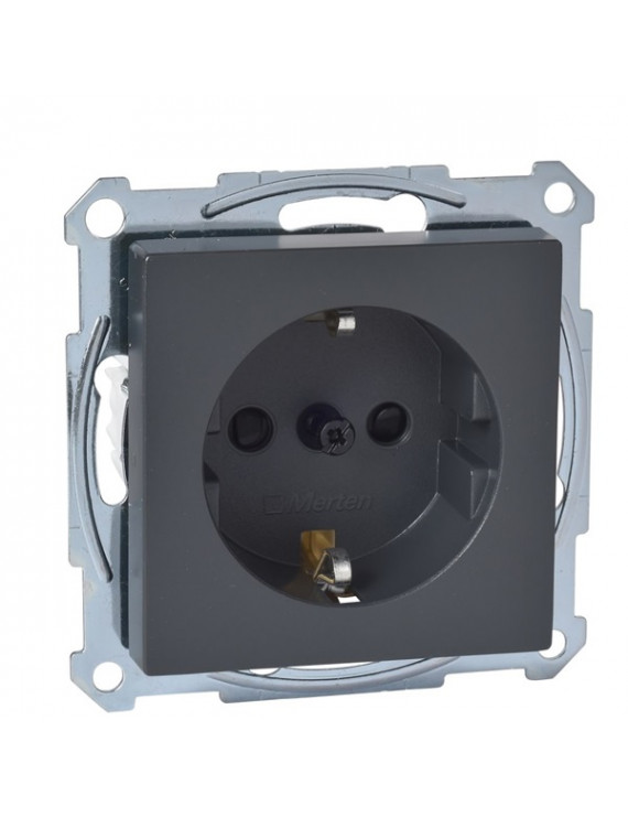 Schneider MTN2400-0414 MERTEN System-M GYV/csavaros bekötés/16A/antracit 2P+F csatlakozóaljzat