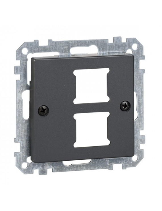 Schneider MTN291214 MERTEN System-M Lexcom betétekhez/antracit 2xRJ45 adapter