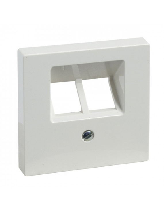 Schneider MTN296119 MERTEN System-M 2xRJ45 aljzathoz/döntött/polárfehér fedlap