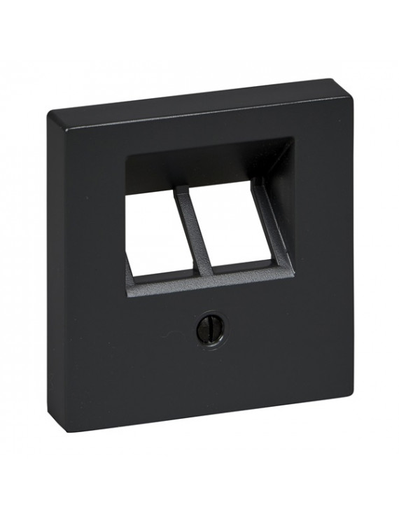 Schneider MTN298014 MERTEN System-M 2xRJ45 aljzathoz/döntött/antracit fedlap