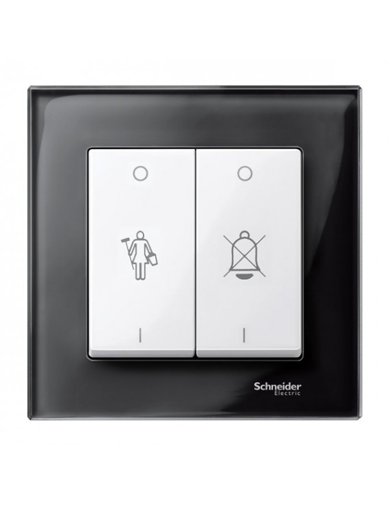 Schneider MTN432619 MERTEN System-M szállodai funkciókhoz polárfehér dupla billentyű