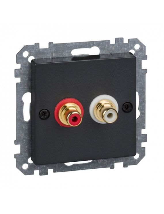 Schneider MTN4350-0414 MERTEN System-M RCA antracit audio csatlakozóaljzat