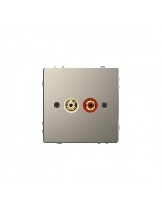 Schneider MTN4350-6050 MERTEN D-Life nikkel RCA audio-video csatlakozóaljzat