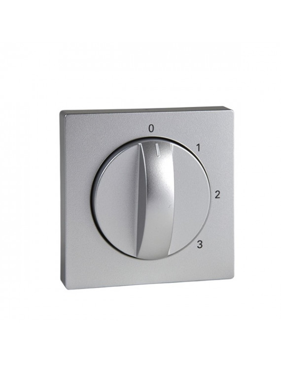 Schneider MTN437360 MERTEN System-M 3 állású forgatógombos kapcsolóhoz/alumínium fedlap