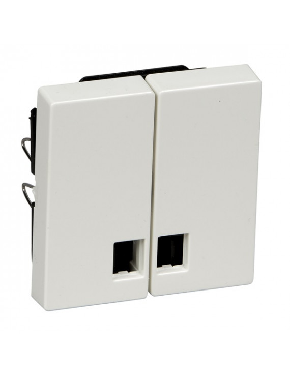 Schneider MTN438519 MERTEN System-M átlátszó fényjelző ablakokkal/polárfehér dupla billentyű