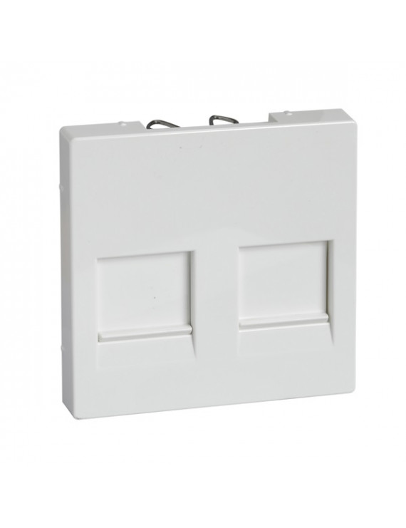 Schneider MTN4562-0319 MERTEN System-M moduláris betétekhez/2xRJ45/polárfehér fedlap