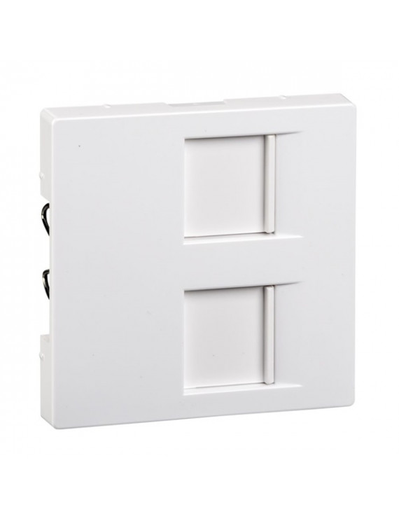 Schneider MTN4562-0325 MERTEN System-M moduláris betétekhez/2xRJ45/aktív fehér antibakteriális fedlap