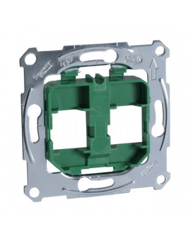 Schneider MTN4566-0004 MERTEN 2xRJ45 moduláris aljzatokhoz zöld rögzítőkeret