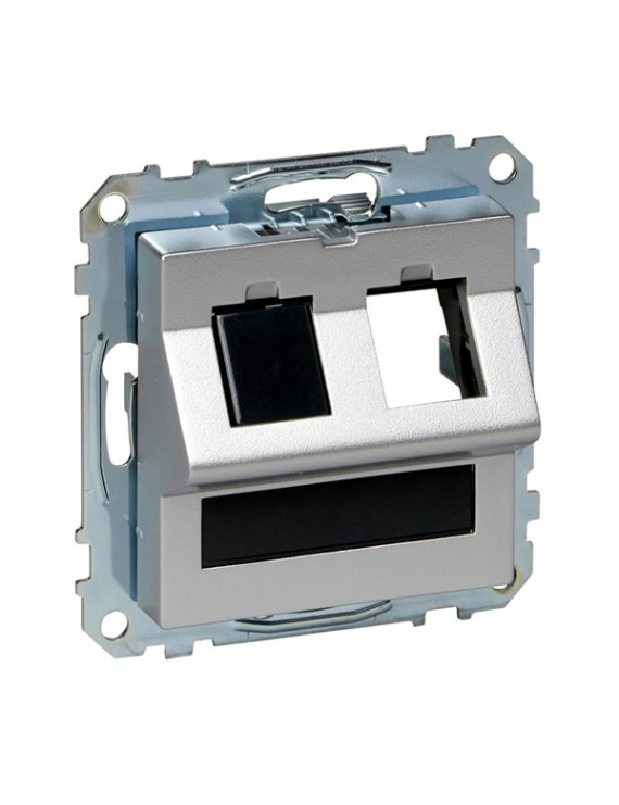 Schneider MTN4568-0460 MERTEN System-M Keystone betétekhez/feliratozható/alumínium RJ45 adapter