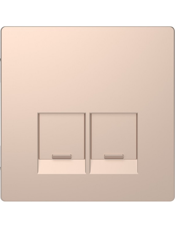 Schneider MTN4572-6051 MERTEN D-Life 2xRJ45 aljzathoz pezsgő fedlap