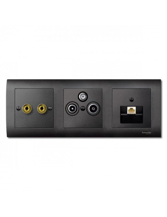 Schneider MTN469314 MERTEN System-M high-end hangszóró csatlakozókhoz/antracit fedlap