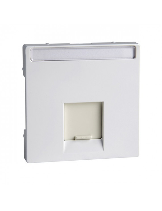 Schneider MTN469825 MERTEN System-M 1xRJ45 aljzathoz/aktív fehér antibakteriális fedlap
