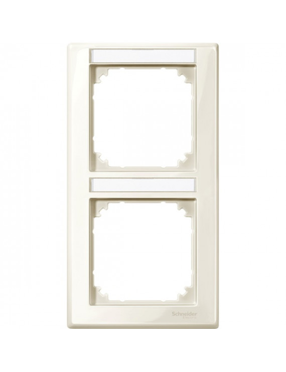 Schneider MTN470244 MERTEN M-Smart feliratozható krém függőleges kettes keret