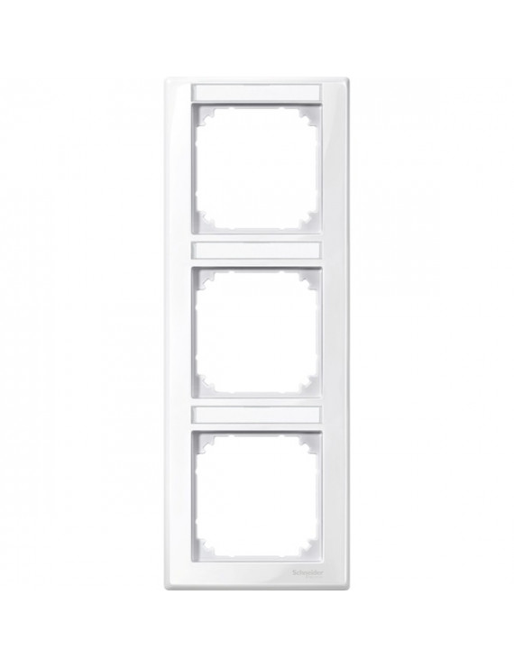 Schneider MTN470319 MERTEN M-Smart feliratozható polárfehér hármas függőleges keret