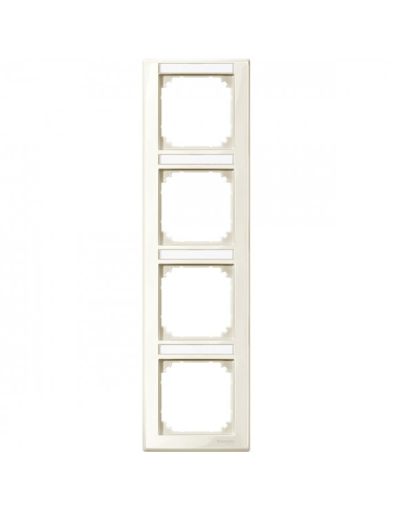 Schneider MTN470444 MERTEN M-Smart feliratozható krém négyes függőleges keret