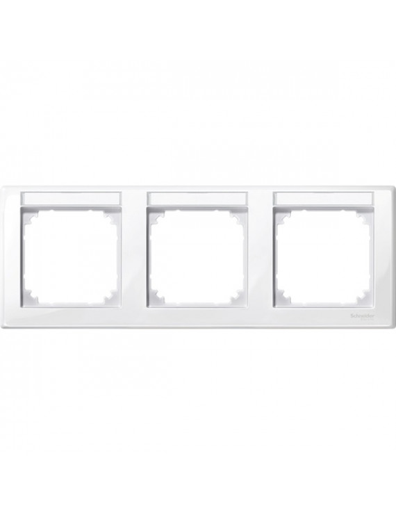 Schneider MTN471319 MERTEN M-Smart feliratozható polárfehér vízszintes hármas keret