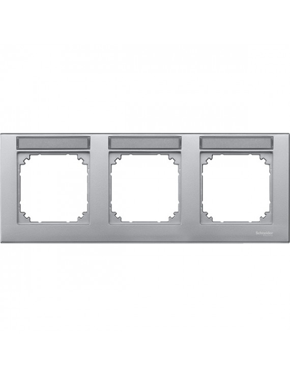Schneider MTN472360 MERTEN M-Plan feliratozható aluminíum vízszintes hármas keret
