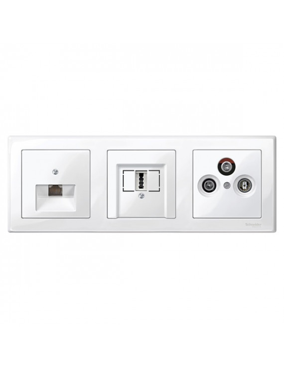 Schneider MTN478319 MERTEN M-Smart polárfehér hármas keret