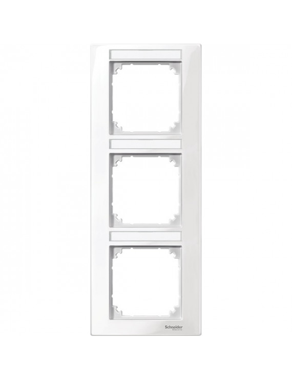 Schneider MTN513319 MERTEN M-Plan feliratozható polárfehér függőleges hármas keret