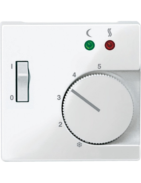 Schneider MTN534919 MERTEN System-M kapcsolós padlótermosztáthoz/polárfehér fedlap