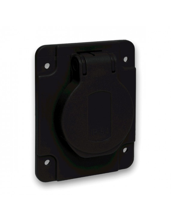 Schneider PKS61N PRATIKA 2P+F/65x85/hátsó meghúzással/IP54/fekete német háztartási aljzat