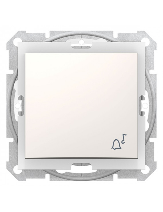 Schneider SDN0800323 SEDNA csengőjellel/rugós bekötés/10A/10A/IP44 krém egypólusú nyomó