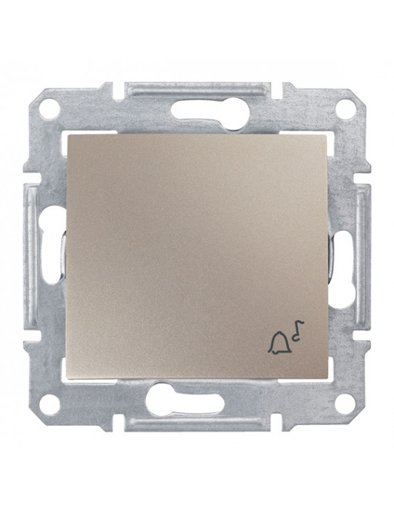 Schneider SDN0800368 SEDNA csengőjellel/rugós bekötés/10A/10A/IP44 titánium egypólusú nyomó