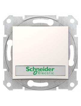 Schneider SDN1600323 SEDNA kék jelzőfénnyel/rugós bekötés/cimketartóval/10A/krém egypólusú nyomó