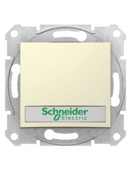 Schneider SDN1600347 SEDNA kék jelzőfénnyel/rugós bekötés/cimketartóval/10A/bézs egypólusú nyomó