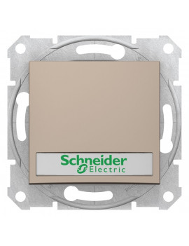 Schneider SDN1600368 SEDNA kék jelzőfénnyel/rugós bekötés/cimketartóval/10A/titánium egypólusú nyomó