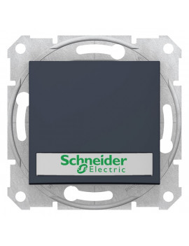 Schneider SDN1600370 SEDNA kék jelzőfénnyel/rugós bekötés/cimketartóval/10A/grafit egypólusú nyomó